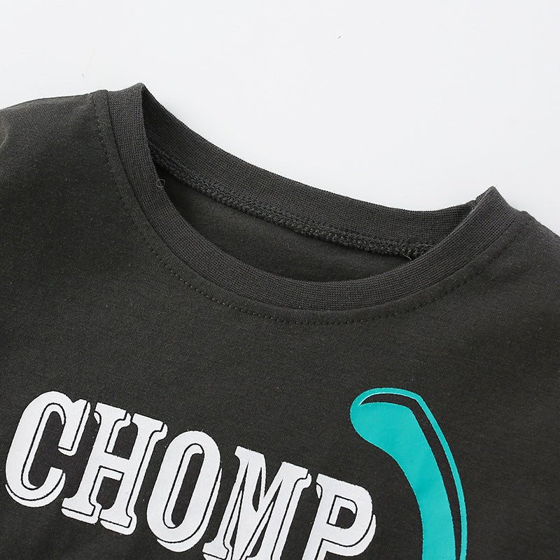 Baby Cute Dinosaur Graphic Long Sleeve O - Neck Autumn New Style Shirt - My Store_Be happy