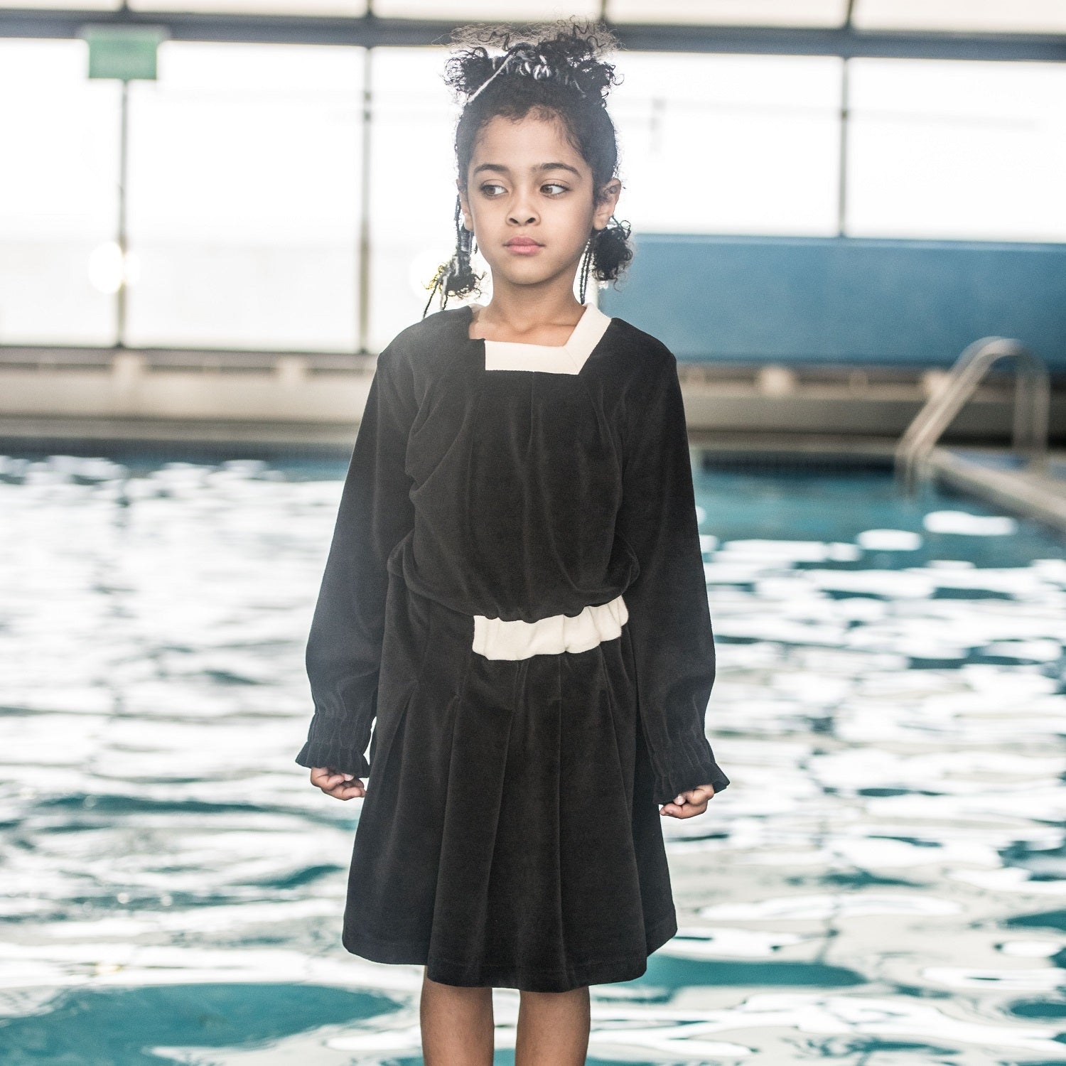 Black Velvet Dress for Girls - My Store_Be happy