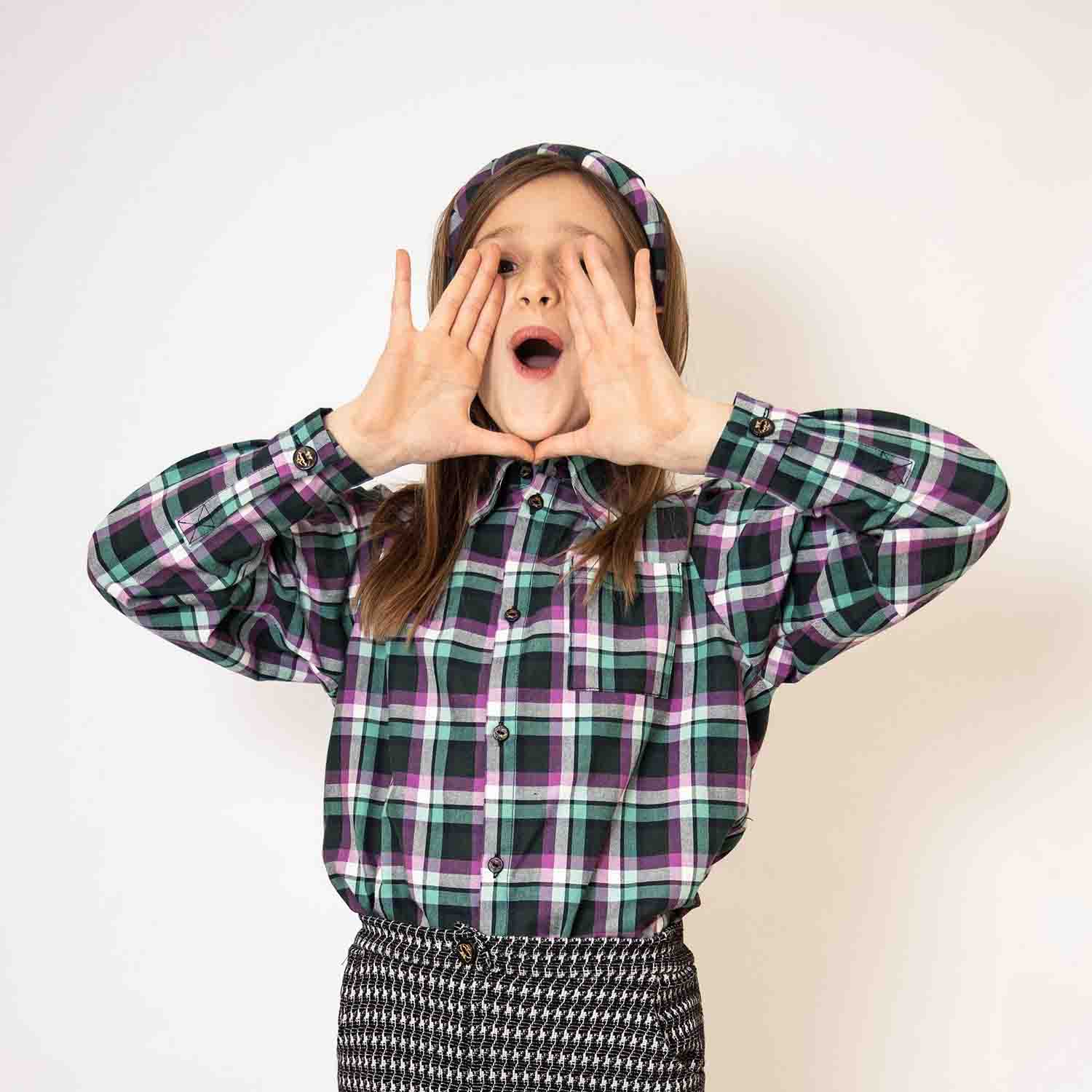 Fancy Tartan Shirt for Kids - My Store_Be happy