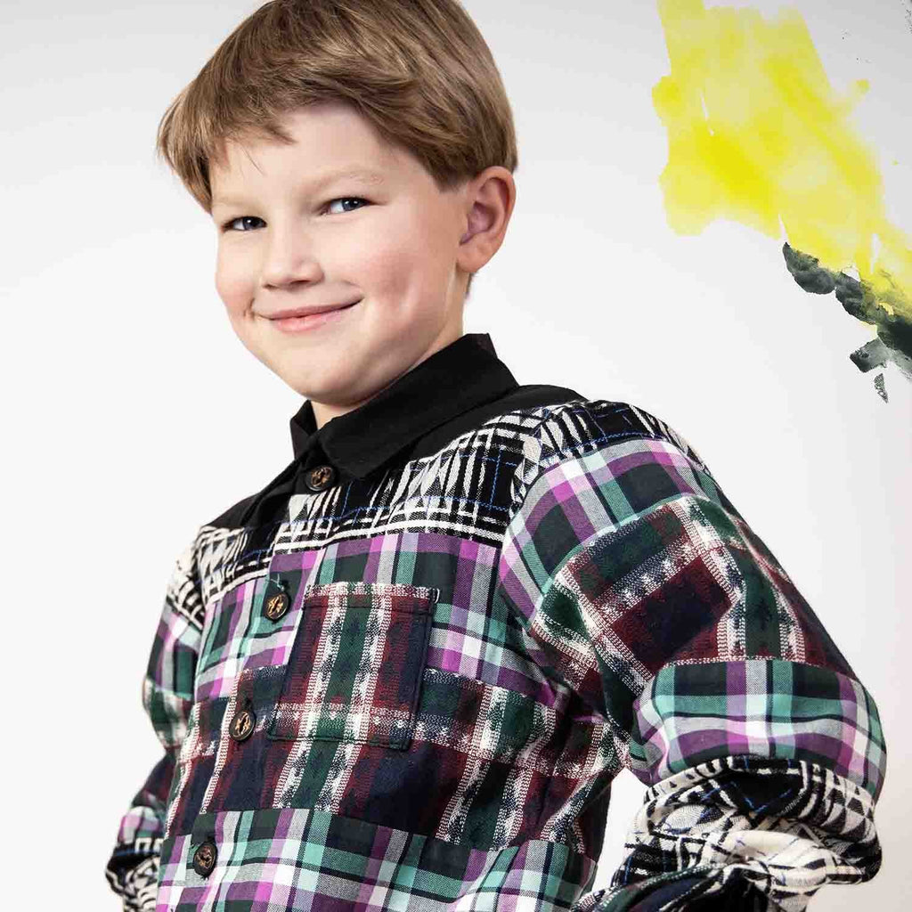 Mixed Tartan Plaid Shirt - My Store_Be happy