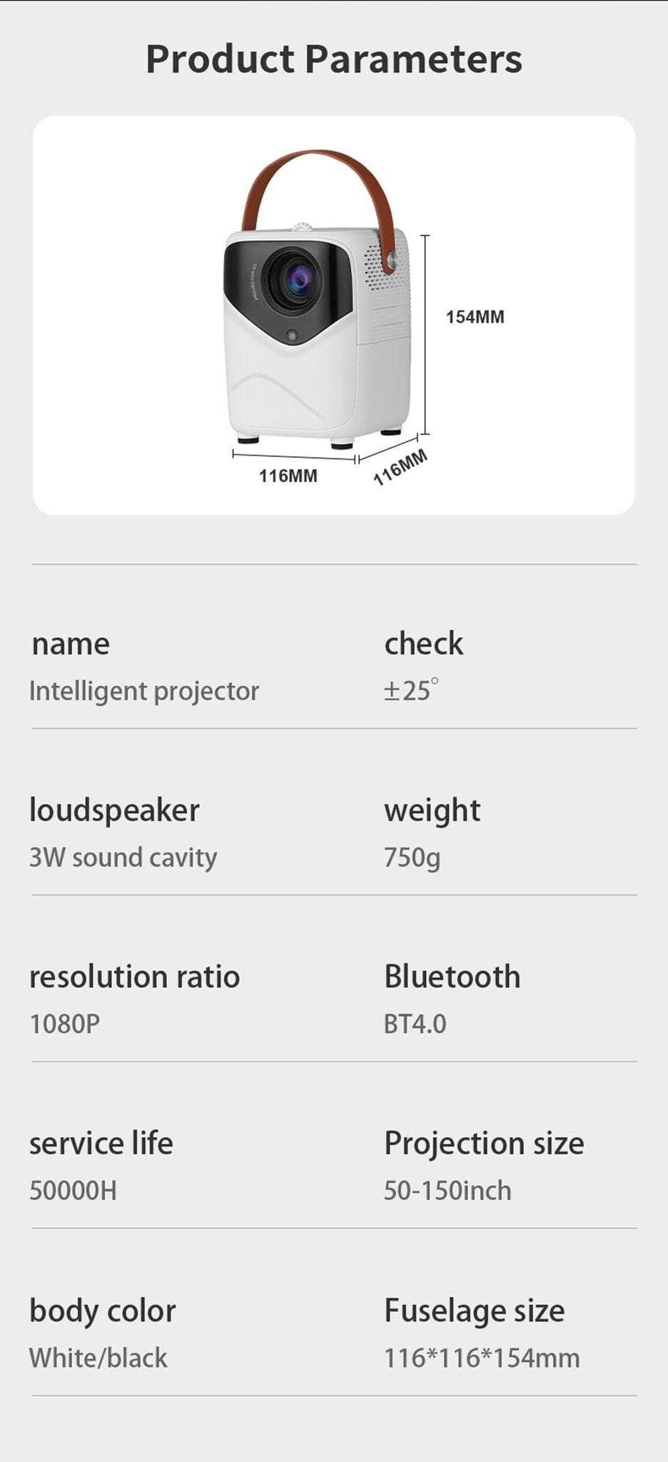 NNEDSZ Mini Portable HD Projector with Giant Screen Display and Gamut Compensation - Home Cinema - My Store_Be happy