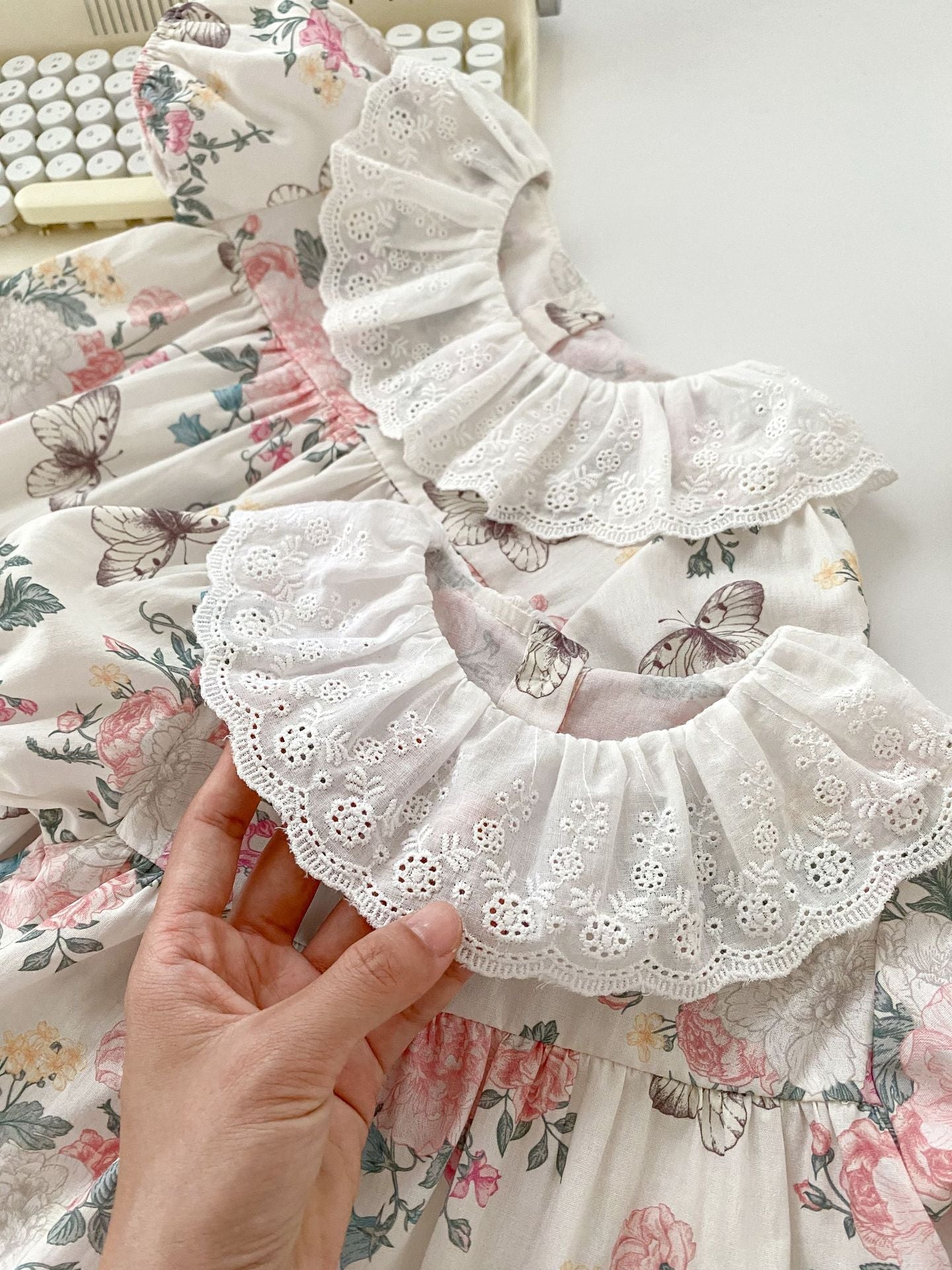 Summer Baby Girls Flowers And Butterfly Pattern Short Sleeves Onesies/Dress - My Store_Be happy